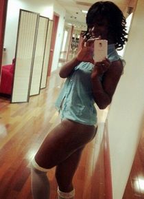 Busty ebony angel in sexy